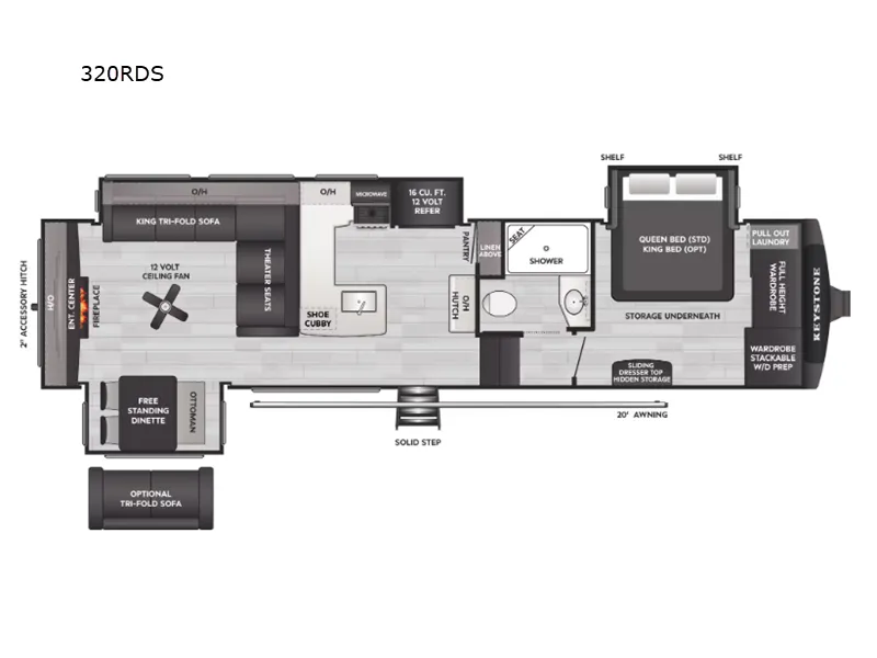 2026 Keystone Cougar 320RDS floor plan