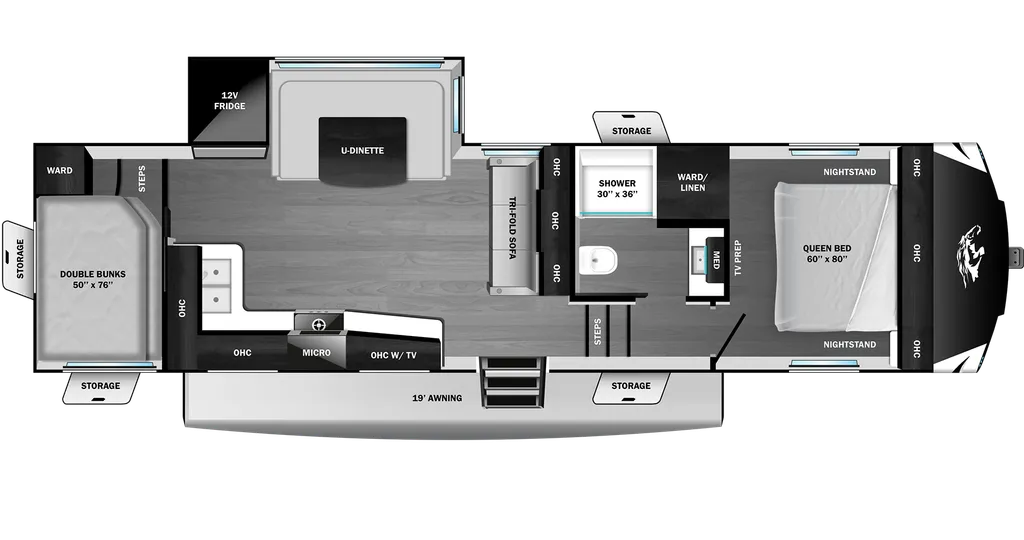 2026 Open Range ROAMER LIGHT DUTY 28DBSS floor plan