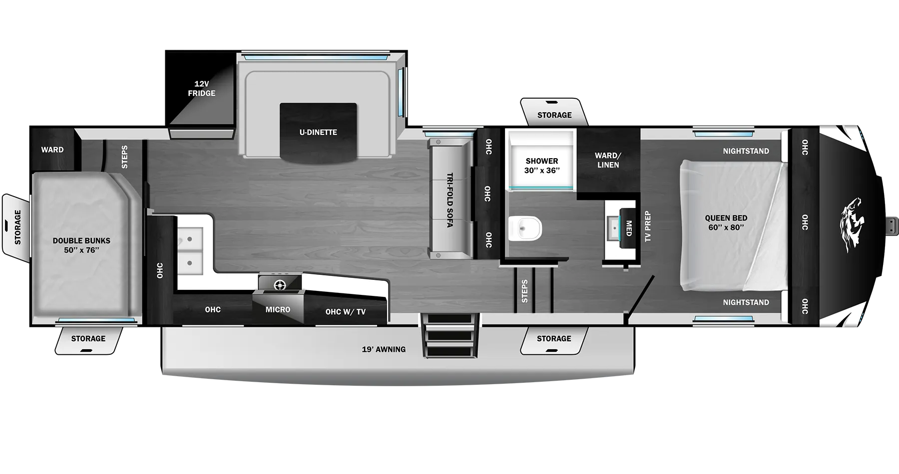 2026 Open Range ROAMER LIGHT DUTY 28DBSS - Floor plan