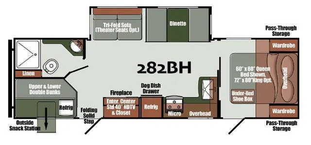 Gulf Stream Yellowstone Ranch Luxury Edition 282BH floor plan