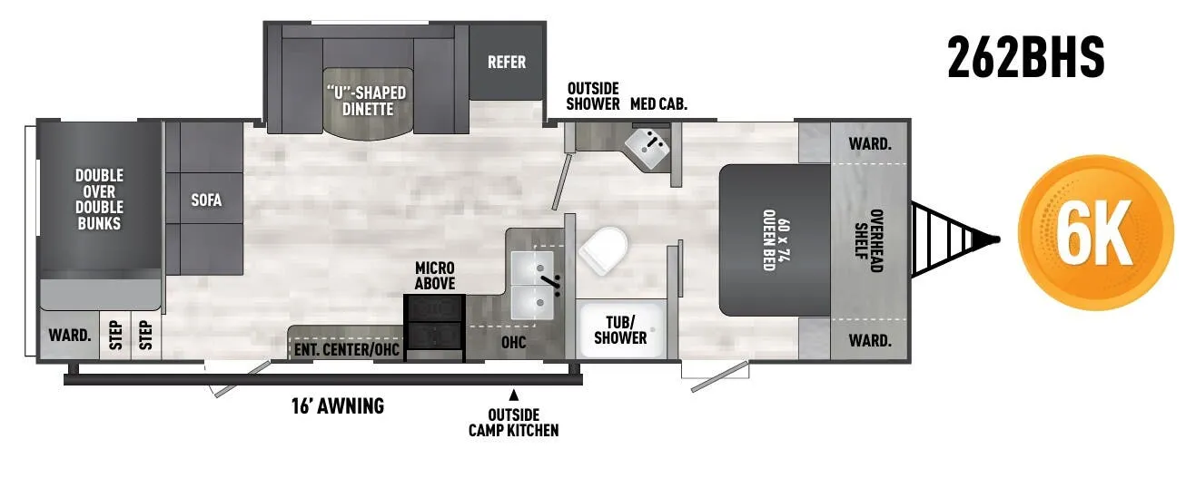 Coachmen Clipper 262BHS floor plan