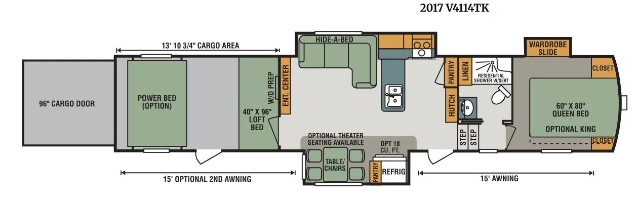 K-Z Venom V4114TK floor plan