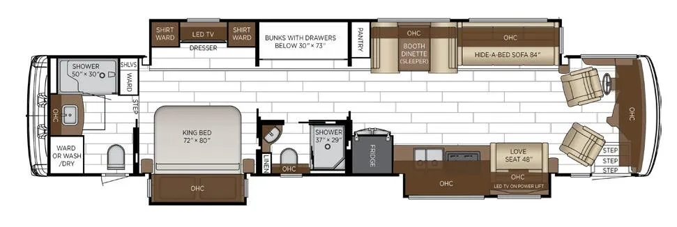 Newmar Dutch Star 4340 floor plan