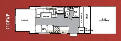 Forest River Cherokee Wolf Pack 21DFWP floor plan