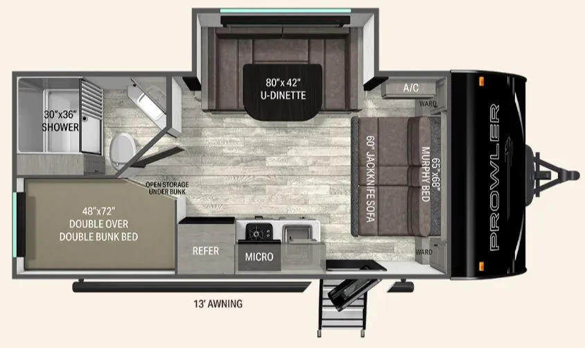 2026 Heartland Prowler 1802MBS - Floor plan