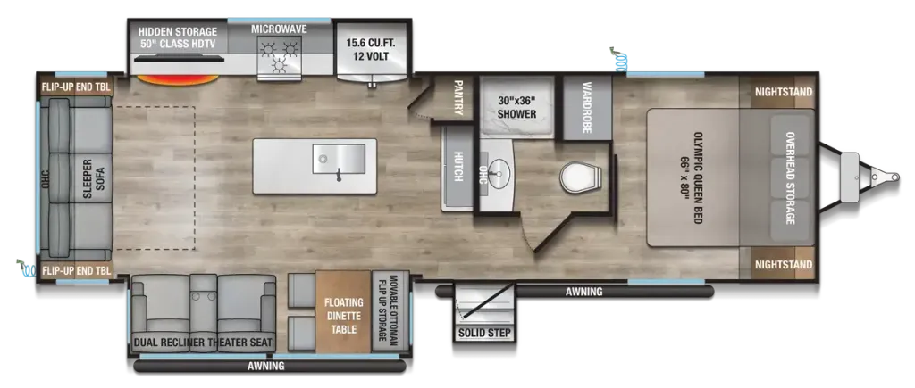 2027 Alliance RV Avenue 298RL floor plan