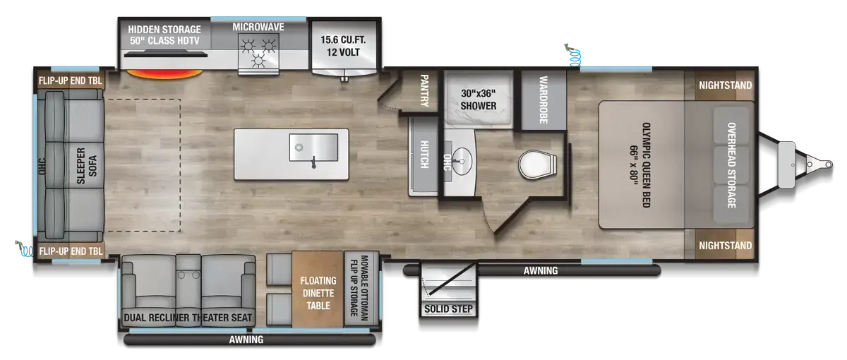 2027 Alliance RV Avenue 298RL - Floor plan