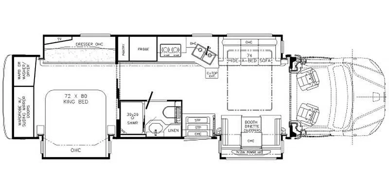 Newmar Super Star 3727 floor plan