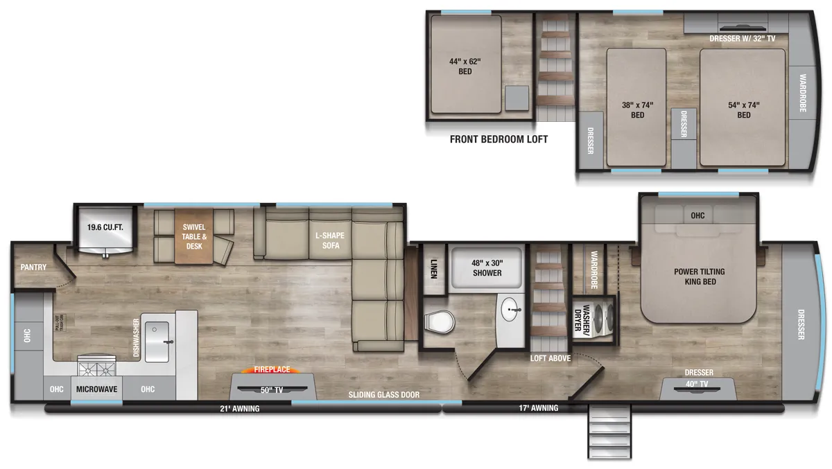 Alliance RV Benchmark 44RKL floor plan