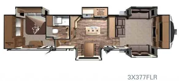 Highland Ridge Open Range 3X 3X377FLR floor plan
