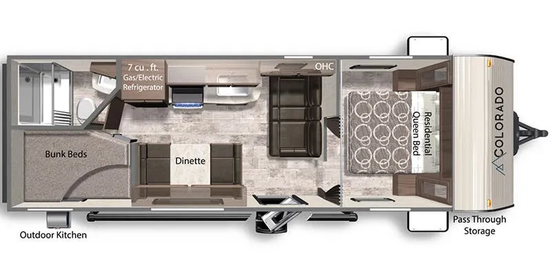 2023 Dutchmen Colorado 24BHC - Floor plan