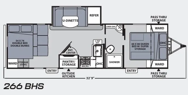 2021 Coachmen Apex Ultra-Lite 266BHS floor plan
