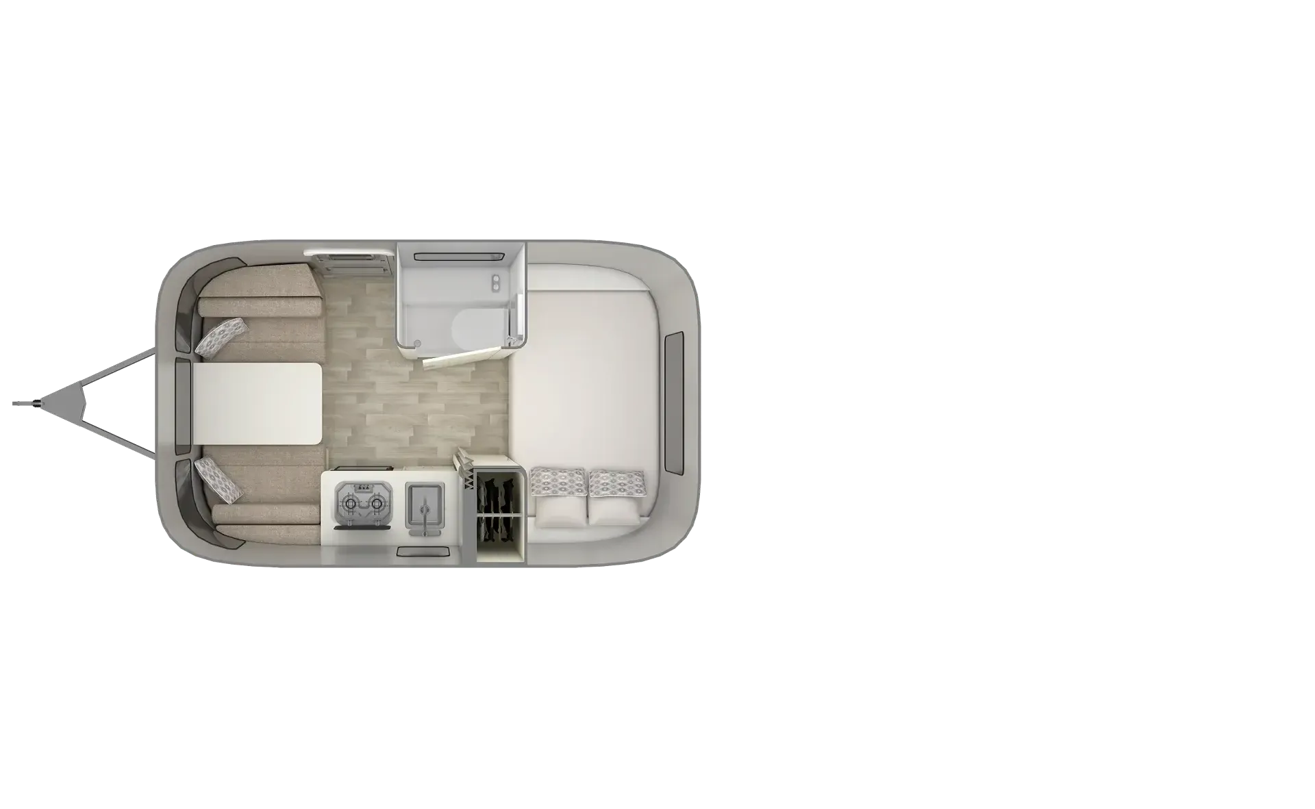 Airstream Bambi 16RB floor plan