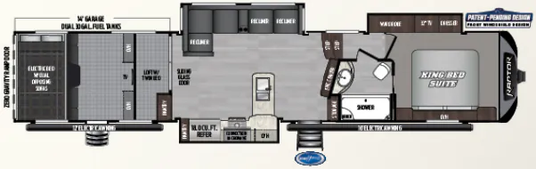Keystone Raptor 424 floor plan
