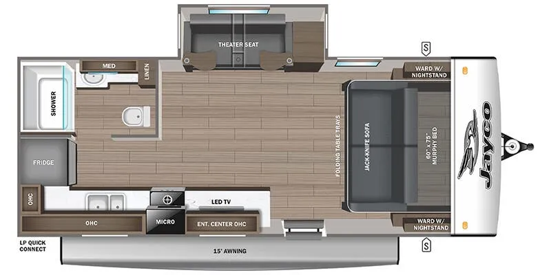 2026 Jayco Jay Feather 19MRK - Floor plan