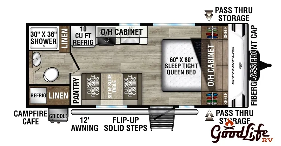 2026 Venture Stratus 200VRB - Floor plan