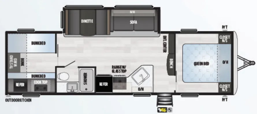Keystone Springdale 298BH floor plan