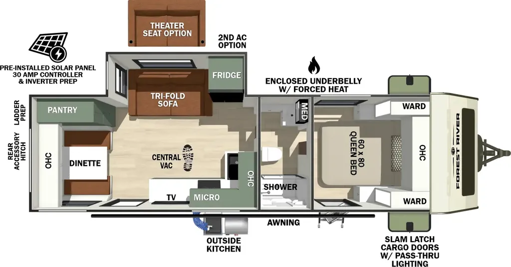 2026 Forest River No Boundaries 20.7 floor plan