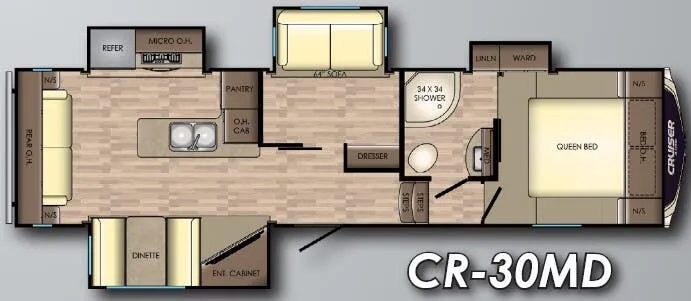 CrossRoads Cruiser Aire 30MD floor plan
