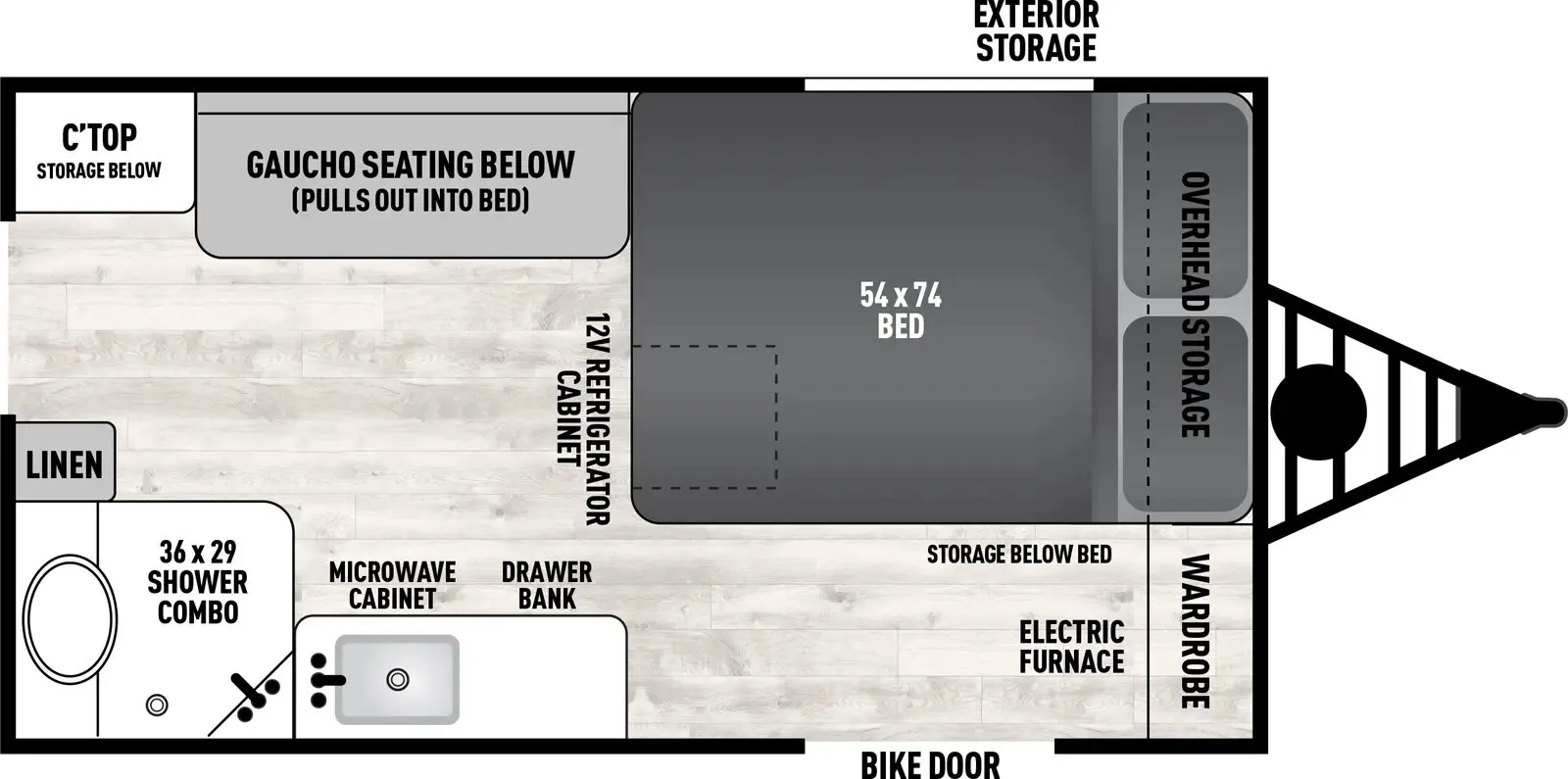 Coachmen Clipper Camping Trailers 12.0 TD Premier floor plan