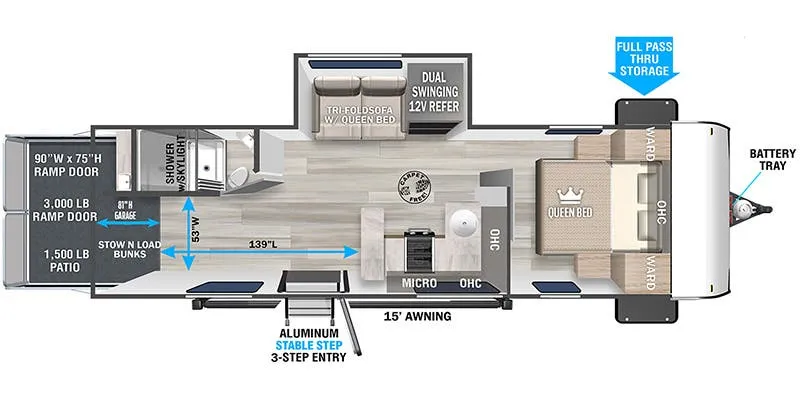 Forest River Wildwood FSX 262VC floor plan