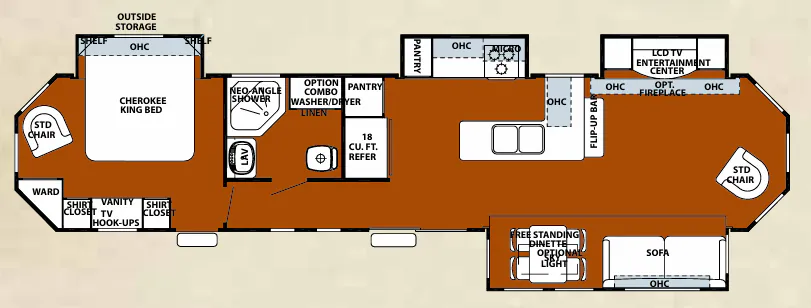 Forest River Cherokee 39FL floor plan