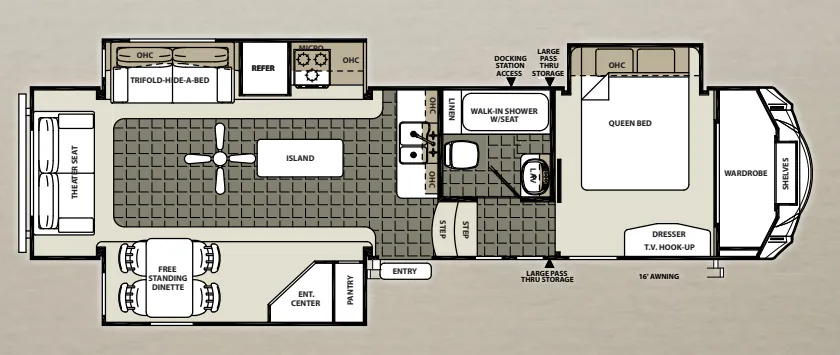 Forest River Sierra Select 34CK floor plan