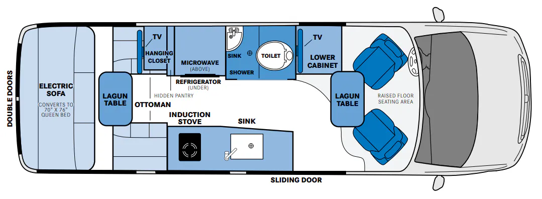 Pleasure-Way Plateau FL BASE floor plan