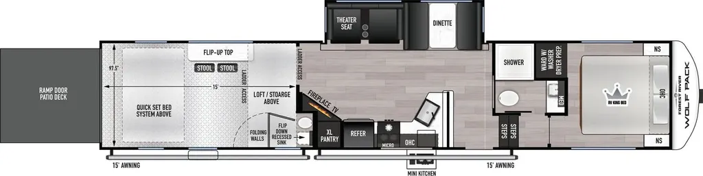 2026 Forest River Cherokee 352PACK15 floor plan