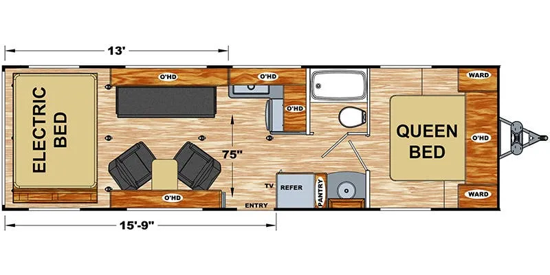2020 Eclipse Stellar Pro-Lite 25FB - Floor plan