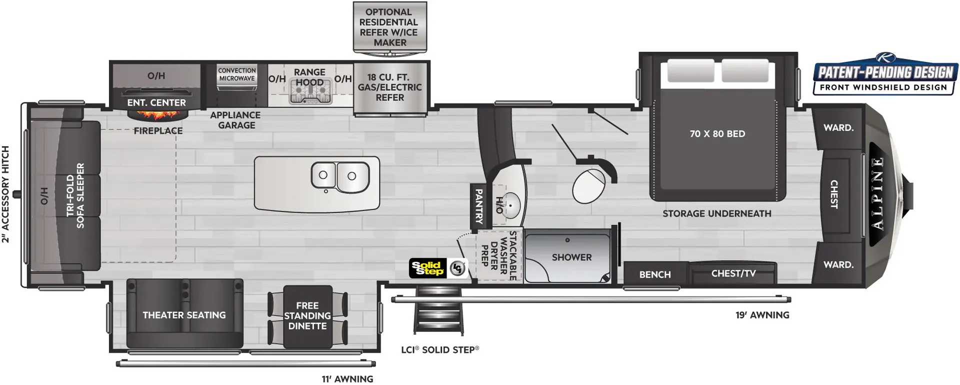 2022 Keystone Alpine 3650RL - Photo 2