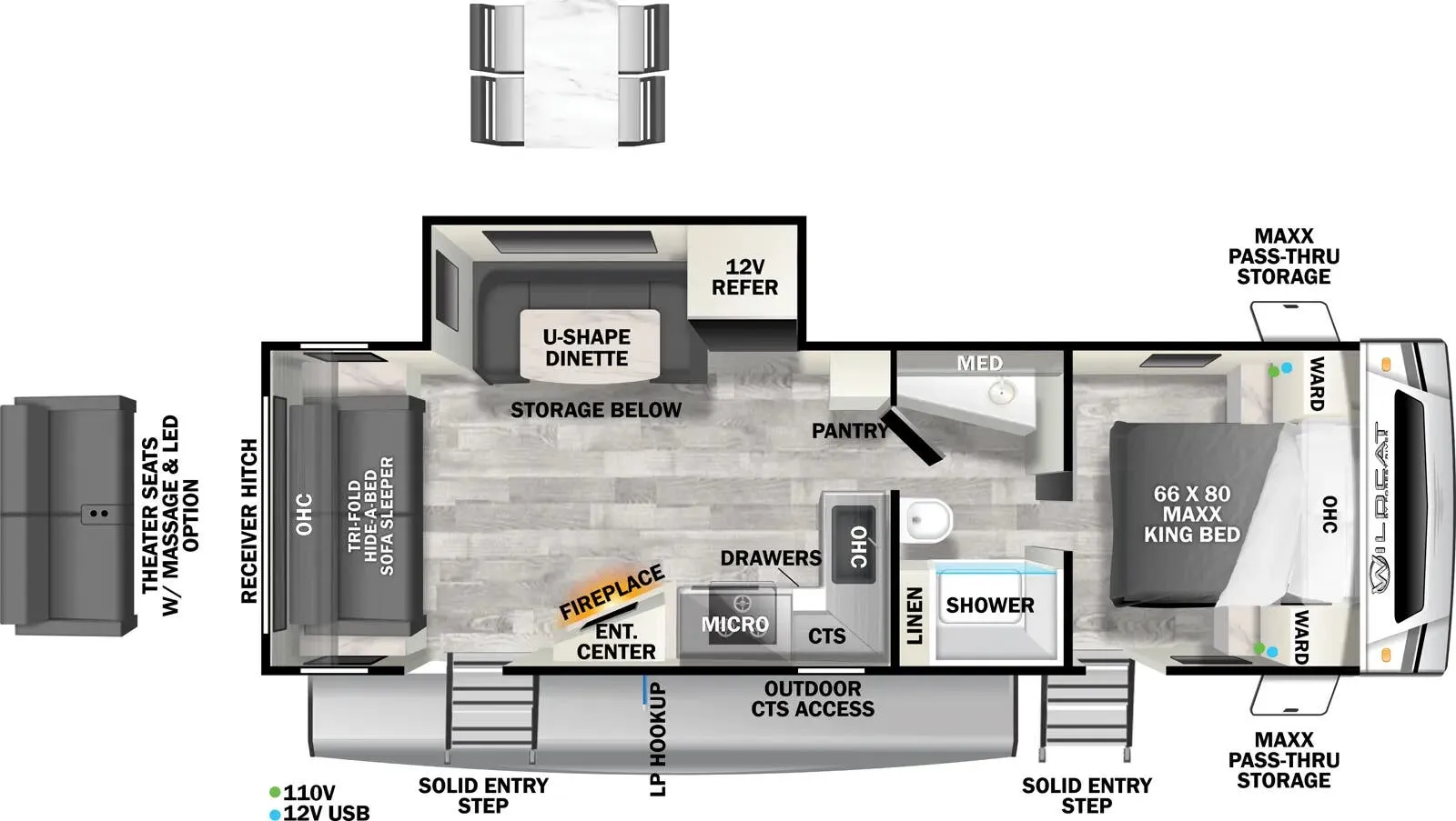 Forest River Wildcat ONE 263RSX floor plan