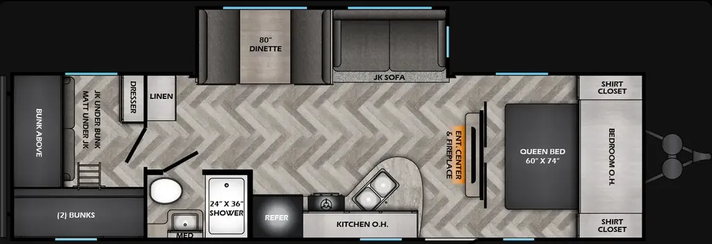 2026 CrossRoads Zinger 290QB floor plan
