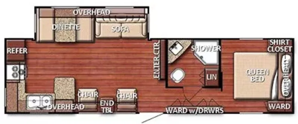 2016 GULFSTREAM INNSBRUCK 295SBW - Floor plan