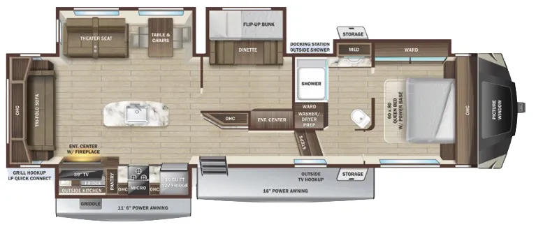 Highland Ridge Mesa Ridge XLT 354MBH floor plan