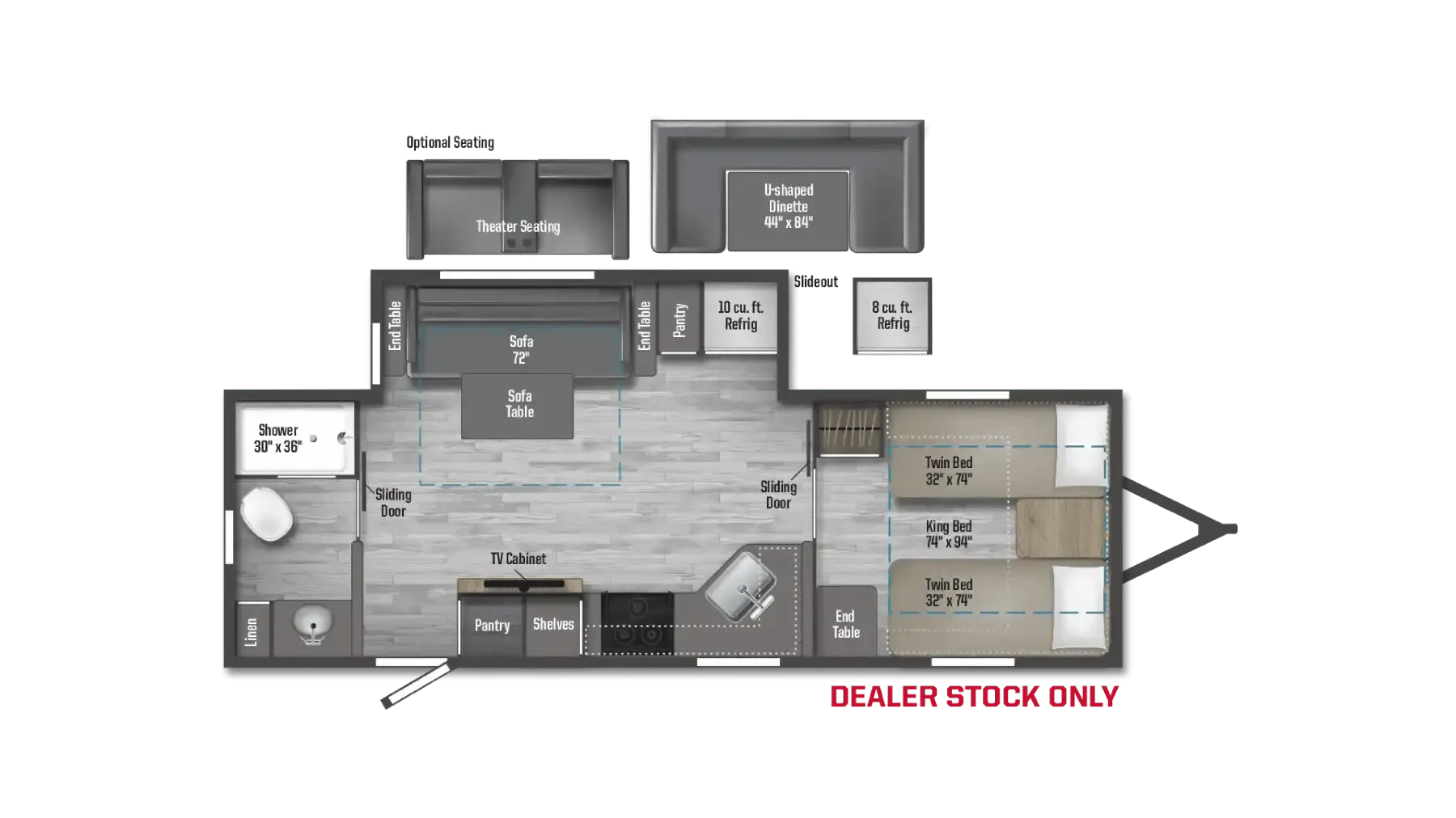 Winnebago Minnie 2327TB floor plan