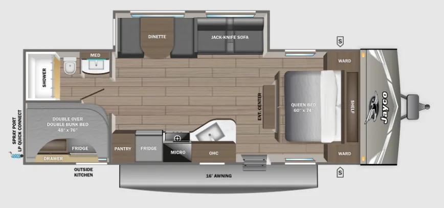 Jayco Jay Flight 261BHSW floor plan
