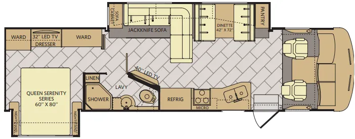 Fleetwood Southwind 34A floor plan