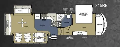Forest River Sierra 315RE floor plan