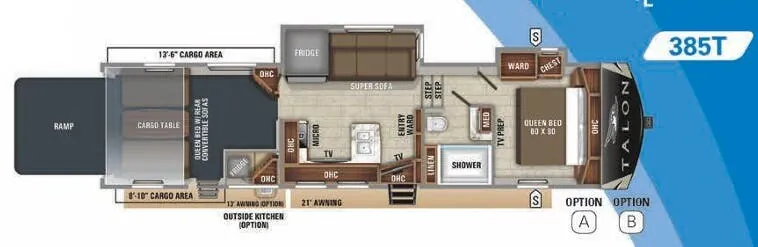 Jayco Talon 385T floor plan