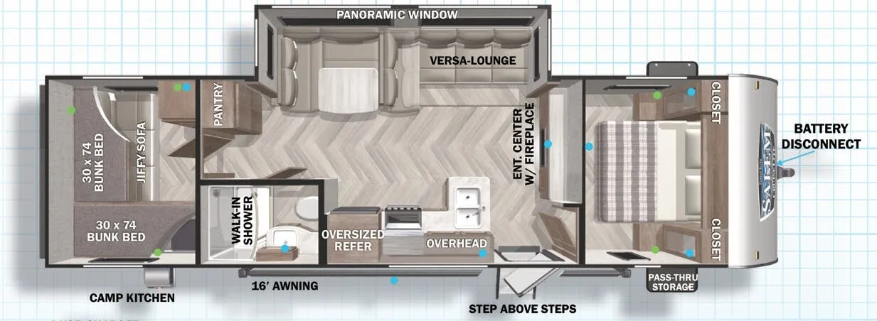 Forest River Salem Cruise Lite 273QBXL floor plan