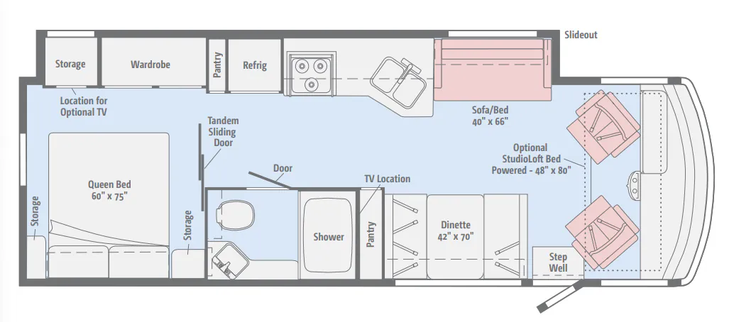 Winnebago Vista 29VE floor plan