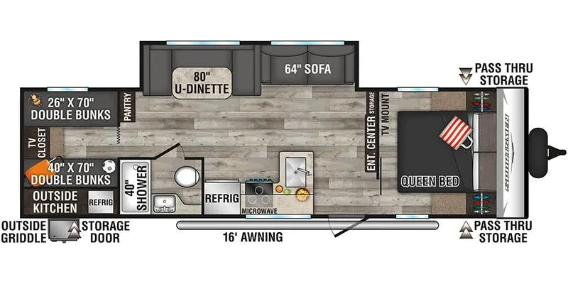 K-Z Sportsmen SE 301BHKSE floor plan