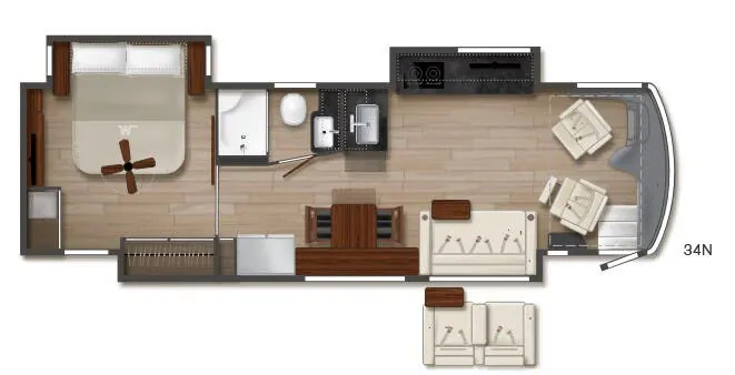 Winnebago Journey 34N floor plan