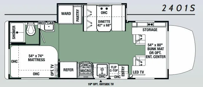 Forest River Forester MBS 2401S floor plan