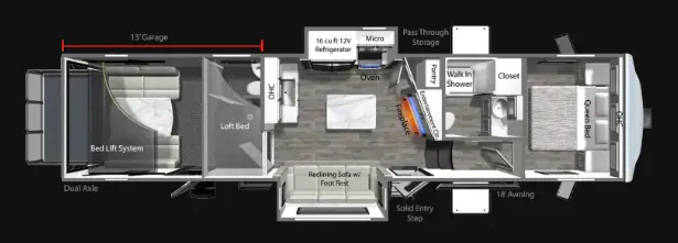 Dutchmen Voltage V Series 3500 floor plan