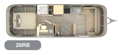 Airstream Flying Cloud 28RB floor plan