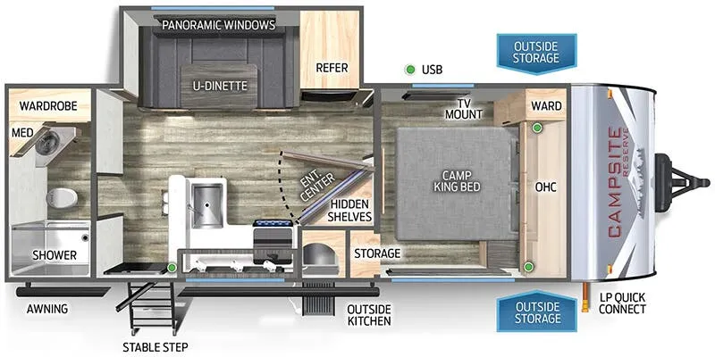 2024 Forest River Campsite Reserve 23CC floor plan