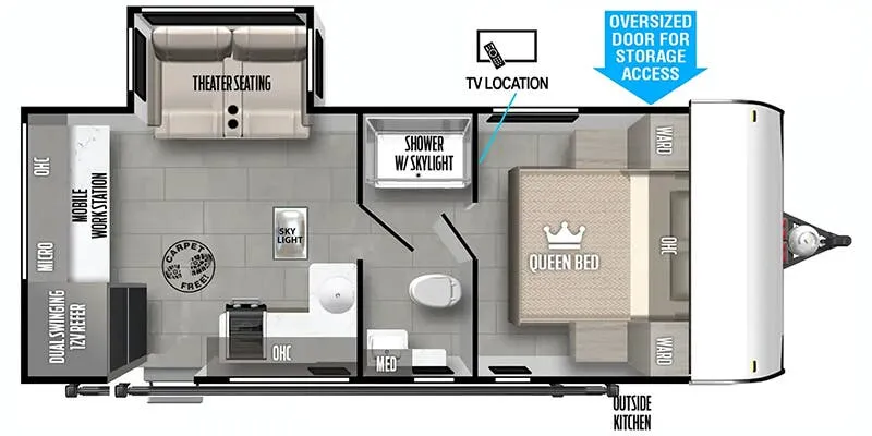 2025 Forest River Wildwood FSX 163RDSK floor plan