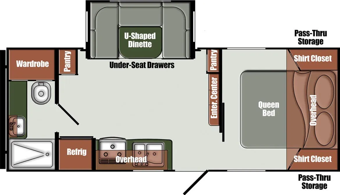 Gulf Stream Streamlite Signature 24RBS floor plan